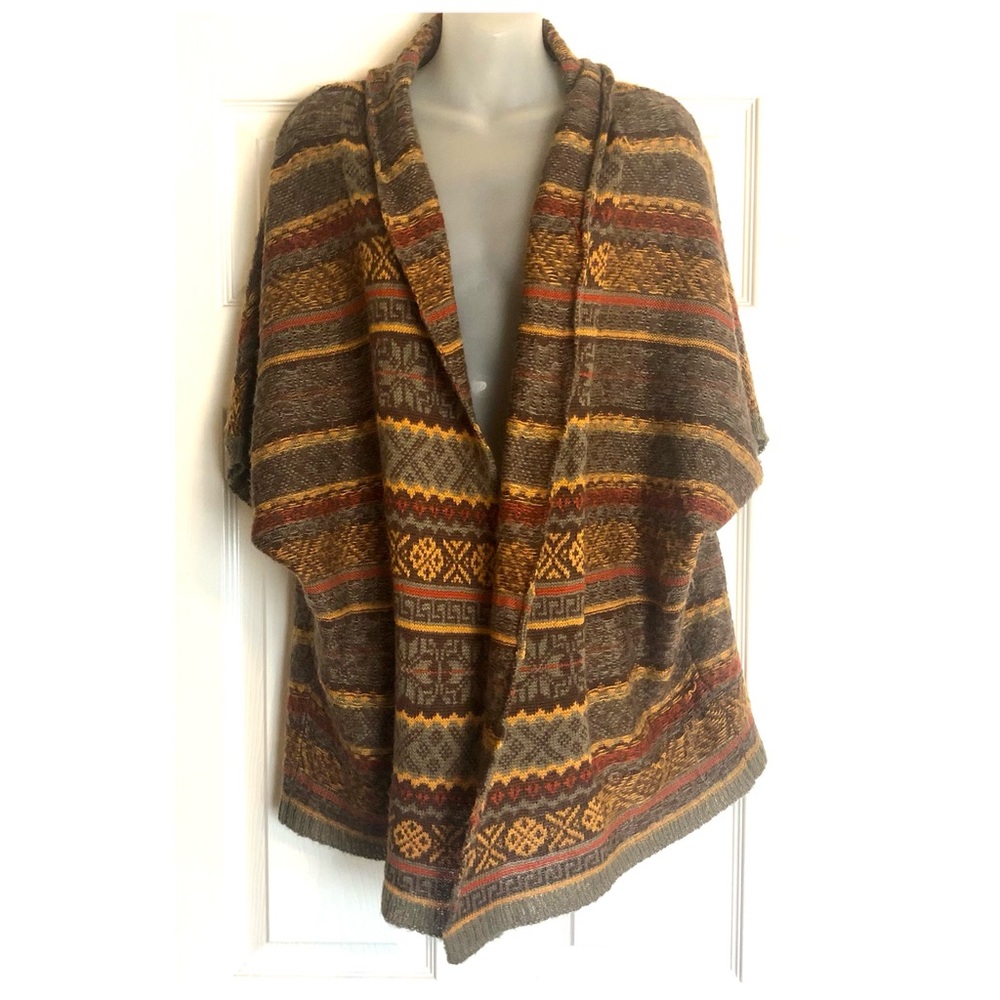 IKnit Multi Colored Open Cardigan